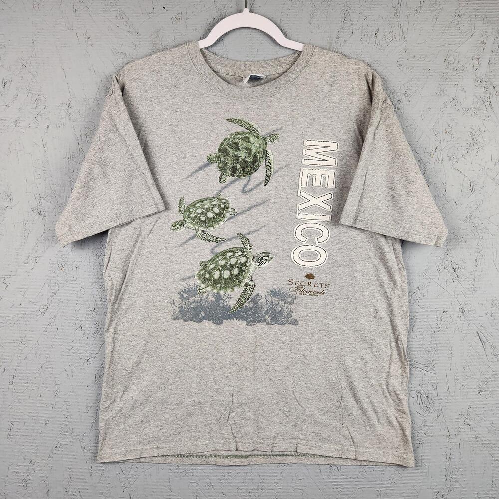 Secrets Silversands Riviera Cancun Shirt Mens Large Sea Turtle Mexico Graphic